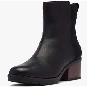 Sorel Cate Bootie Waterproof Zip Ankle Boot Stacked Heel Women 7.5 UK 5.5 EU38.5
